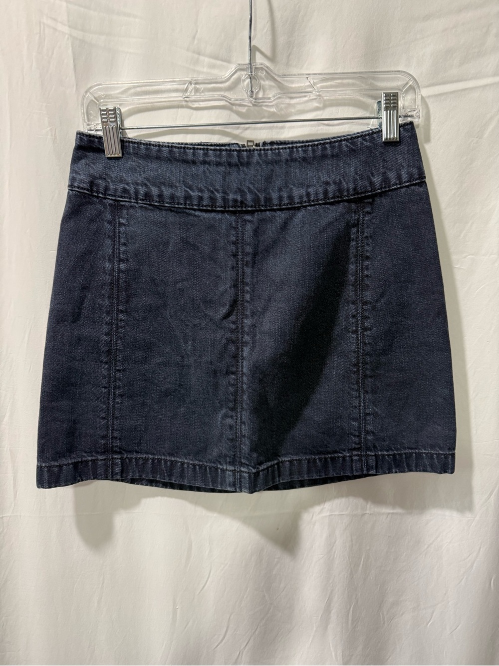Free People Navy Panel Denim Mini Skirt